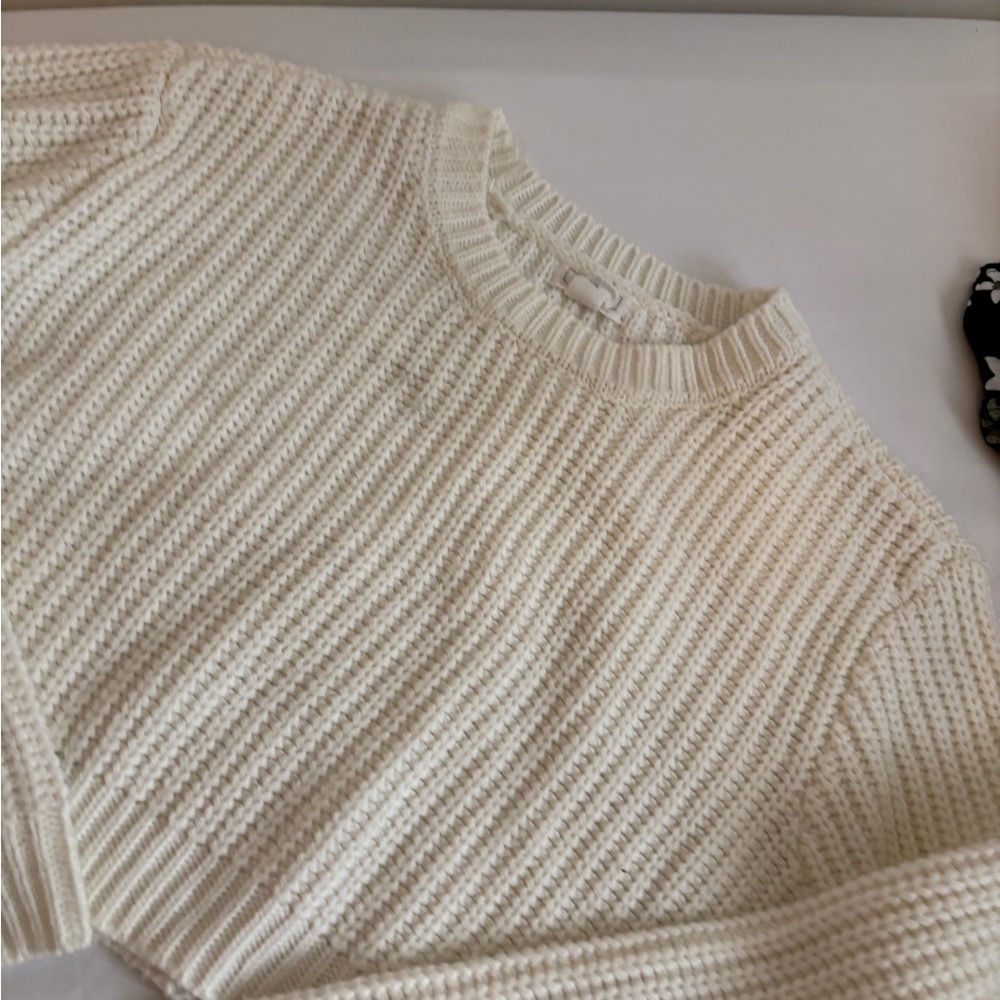 Full Tilt Cream Ribbed Sweater - Picture 3 of 4